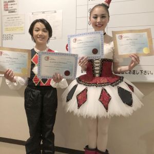 第5回 World Ballet Art Competition Grand Prix</br>
Group B</br>
男子第3位 木村建心</br>
女子第5位 梶間葵